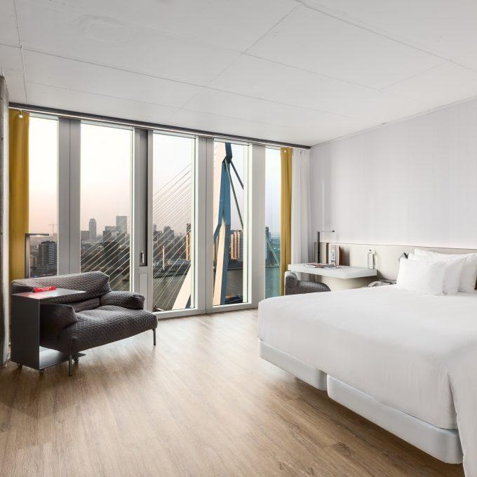 nhow rotterdam premium room skyline view nhow hotel Rotterdam premium room with skyline view